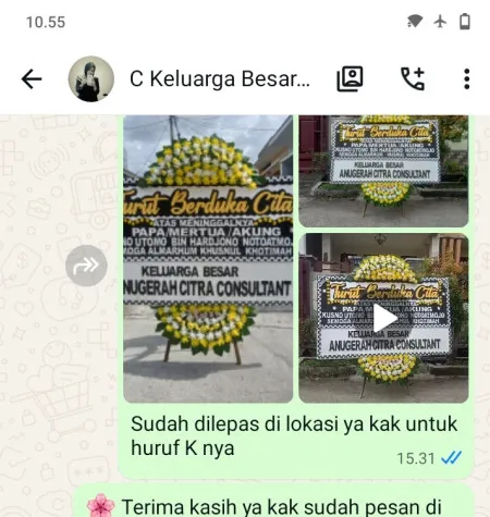 Pengiriman Papan Bunga Duka Kota Bambu Utara